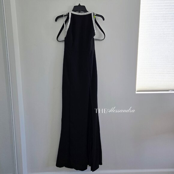 Lulus Exceptional Radiancy Maxi Dress Small $99 Rhinestone Black New With Tags - Picture 1 of 17